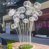 Paisajismo de jardín comunidad Oficina de ventas centro de marketing espacio verde acero inoxidable metal escultura de diente de león decoración suave