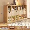 Estantería de rejilla de madera maciza, estante de almacenamiento para sala de estar, estantería de pie estilo vintage, vitrina de pared multicapa de combinación libre