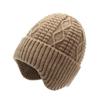 Sombrero de algodón para mediana edad y ancianos invierno nuevo forrado de lana grueso cálido sombrero de lana madre abuela protección para los oídos sombrero tejido personalizado