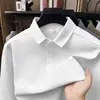 Camisa POLO de manga larga transfronteriza del sudeste asiático, camiseta básica casual de negocios para otoño e invierno, camiseta de cuello alto antibacteriana de alta gama para hombre