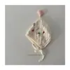 Sombrero de Lana Tejido Hecho a Mano con Borlas Estilo Coreano para Niños Protección para los Oídos Otoño e Invierno Cálido y Lindo para Bebé Sombrero Puntiagudo Venta al por Mayor
