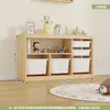Gabinete de Almacenamiento de Juguetes para Habitación Infantil Combinación de Gabinete con Pizarra Magnética de Madera Maciza Gabinete de Almacenamiento y Organización Multicapa