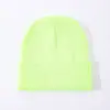 Gorro de punto estilo coreano, nuevo, de color liso, plano, para otoño e invierno, estilo retro, cálido, para exteriores, resistente al frío y a la humedad.