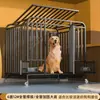Jaula para Perros Grandes con Inodoro, Jaula para Perros Medianos, Jaula para Perros Mascota Reforzada Engrosada para Golden Retriever Labrador de Interior