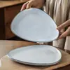 Platos Cerámicos Retro de Forma Especial Destacados, Platos Creativos para el Hogar, Platos al por Mayor, Platos para Comida Occidental, Platos Irregulares para Restaurante