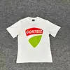 Camiseta de algodão de manga curta casual solta respirável estilo celebridade europeia e americana de verão Corteiz Devil Island