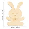 Huevos de Madera de Pascua con Cuerda de Cáñamo Decoración de Fiesta Navideña Colgante Artesanías con Virutas de Madera DIY para Niños Hogar