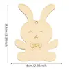 Easter Madera Niños DIY Artesanía de Virutas de Madera Huevos con Cuerda de Cáñamo Decoración de Fiesta Colgantes Hogar Madera