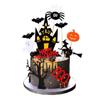 Abóbora Morcego Criativa Tema Halloween Decoração de Bolo Aranha Fantasma Bruxa Cartão de Bolo Festa Festa Pano