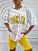Camiseta casual holgada y shorts ajustados para mujer, corte slim, adecuados para usar en casa, cómodos, transpirables, bonitos, elegantes y nuevos