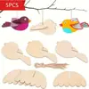 Manualidades Hechas a Mano DIY Pájaros de Madera 3D Manualidades Navideñas para Niños Materiales Didácticos para Niños Color Base Blanco Pintura