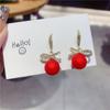 Retro Bow Pearl Brincos Femininos 2022 Nova moda elegante joias de orelha Internet Celebrity Advanced Diamond Brincos
