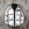Chaqueta acolchada de algodón pluma para hombre 2023 nueva chaqueta acolchada de algodón marca de moda chaqueta pan chaqueta acolchada de algodón moda guapo brillante abrigo de invierno moda