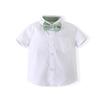 Fábrica de resistencia al por mayor en stock nuevo de verano 2023 conjunto de camisa de manga corta y pantalones cortos de tirantes para niño gentleman europeo y americano