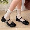 Zapatos Planos Plateados Bajos Estilo Ballet para Mujer, Nuevo Estilo Primavera y Otoño 2026, Combinados con Faldas, Zapatos Mary Jane Franceses de Punta Redonda