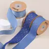 Cinta de Mezclilla con Puntos Plateados Bronceados Accesorios para el Cabello Material Hecho a Mano Regalo Empaque de Flores Zapatos Flor Sombrero de Paja Cinta de Moño