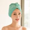 Gorro de baño con absorción de agua para cabello seco, tejido de poliéster con brocado de coral, toalla japonesa para cabello seco, turbante, venta al por mayor, suministro directo de fábrica