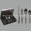Juego Personalizado de Acero Inoxidable Martillado de 20 Piezas Juego de 24 Piezas Caja de Regalo Dorado Negro Oro Rosa Juego de Cuchillo, Tenedor y Cuchara de Grado Alimenticio Europeo y Americano