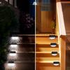 Novas luzes solares externas para balaustrada, luzes de escada, luzes de cerca, parede, degrau, luzes de paisagismo para pátio de vila