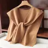 Chal de Lana Pura 100% Lana Cálido y Agradable para la Piel Estilo Elegante Versátil Estilo de Oficina de Gama Alta para Otoño e Invierno