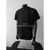 Camiseta Masculina de Verão Cleanfit Americana Pesada Desconstruída Manga Curta Versão Boxy Top de Manga Curta com Painéis de Tecido Air Layer