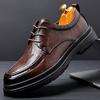 Nova Tendência da Moda da Estação, Design Versátil e Conveniente com Cadarços, Sapatos de Couro Casuais Formais para Negócios