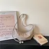 Bolsa de Hombro Estilo Dumpling Retro para Viajes de Verano Estilo Coreano Nicho Simple Elegante Bolso Cruzado de un Solo Hombro Bolso de Gran Capacidad Debajo de la Axila para Mujeres