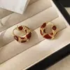 2025 Novos Brincos Maillard Ankra Vermelho Esmalte Pingado Retrô Elegantes Elegantes Modernos Design de Alto Padrão