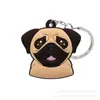 Animal Perro Gato Llavero de PVC Anillo de Llavero Cadena de Llaves Colgante Anillo de Llavero Llave de Coche