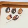 Contas de Pedra Natural Irregular Geométricas Formato Oval Quadrado Redondo com Furo Vertical para Brincos Pulseira Acessórios