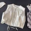 Nuevo chaleco de moda estilo coreano para mujer, cuello redondo, sin mangas, para principios de otoño de 2026, holgado y favorecedor, top versátil, color liso y diseño simple