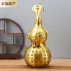 Enfeite de Cabaça de Latão com Abertura Oca, Grande Cor Vermelha Cina, Adequado para Decoração de Sala de Estar, Escritório ou Entrada