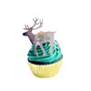 Decoración Creativa para Cupcakes Estilo Ins Transfronterizo Suministros para Fiestas Navideñas Marcado Láser Decoración para Pasteles