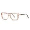 Gafas Cuadradas Anti-Luz Azul 2237 Estilo Normcore Americano Montura Óptica para Mujeres con Rostros Grandes, Gafas Planas Esenciales para un Aspecto Adelgazante durante la Ropa de Trabajo