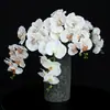 9 orquídeas Phalaenopsis artificiales, decoración de alta gama para el hogar, hotel, bodas y accesorios para fotografía