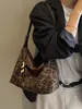 Bolsa de Axila de Alta Gama Otoño e Invierno 2025 Estampado de Leopardo Nuevo Estilo de Moda Retro Bolso de Hombro Único Cruzado Versátil Transfronterizo para Mujer