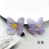 Mini flor de borboleta colorida DIY, cabeça de flor artificial em tecido de seda, material e acessórios de flor para grampo de cabelo, pequenos adereços para arranjos florais de casamento