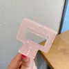 Pinza Geométrica Simple para el Cabello, Pinza de Moda para la Parte Trasera de la Cabeza, Pinza Femenina de Color Café, Accesorio para el Cabello de Pinza de Tiburón de Alta Gama y Exquisito