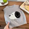 Chaleco Suéter Infantil Otoño Nuevo Estilo Perro de Dibujos Animados Chaleco Jacquard Niños Cuello Redondo Chal de Punto Ropa Infantil Mayoreo