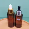 Botellas gotero marrones a prueba de luz al por mayor para cuidado de la piel, esencia corporal, aceites esenciales, perfumes, cosméticos, botellas de muestra de prueba