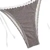 Bikini de Baño de Encaje con Cordones Transfronterizo Nuevo Europeo y Americano Bikini de Gama Alta Conjunto de Dos Piezas Bikini de Vacaciones Transfronterizo Amazon