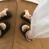 Zapatillas de Algodón Suaves y Lindas con Lunares y Cabeza de Osito 3D para Mujer Cálidas Suela Suave Ropa de Casa Antideslizantes Perezosas Felpa Algodón Zapatillas