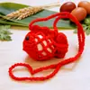 DIY Hecho a mano Tejido a mano Cuello de bebé Lana Red de huevo Lixia Festival del Bote del Dragón Bolsa de huevo Acabado Bolsillo para colgar huevos para niños