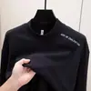 Suéter de Punto Autocalentable de Terciopelo Chuangde con Cuello Alto Bordado Estilo Coreano de Invierno Grueso para Hombre