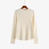 Top de Mujer Talla Grande de Cuello Alto a Media Altura Rayado Estilo Invierno 2026 para Mujeres con Curvas, Suéter de Punto para Vestir en Capas, Suéter Básico para Mujer 22500