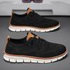 Zapatos de Hombre Talla Grande Transfronterizos Amazon Estilo Británico Zapatos Casuales de Hombre Mocasines de Moda Tejido de Punto Volador Transpirables Zapatos Planos
