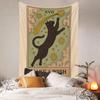 Tapiz Transfronterizo Hogar Bohemio Tapiz Decoración de Habitación Tela Colgante Tela de Fondo Tapiz Colgante Tarot Tapiz de Gato