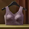 Sutiã Cruzado Plus Size de Renda Sem Aro para Seios Grandes Faz Parecer Menor Confortável Colete Sustentação Respirável Sem Costura Lingerie Bonita para Costas Mulheres