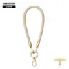 Cordón de alta gama para teléfono móvil 6MM resistente para colgar en el cuello ajustable para exteriores anti-pérdida cuerda trenzada para muñeca delicada oro