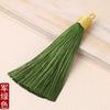 Pingente de Franja com Tampa Dourada Pingente de Leque Artesanal Espiga Pequena Pendurada Acessórios de Franja Antigos Hanfu Quebra Prensado Marcador de Página Tradicional Atacado